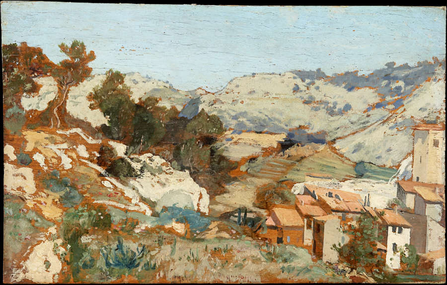 Landscape near Roquevaire in Provence a Paul Camille Guigou