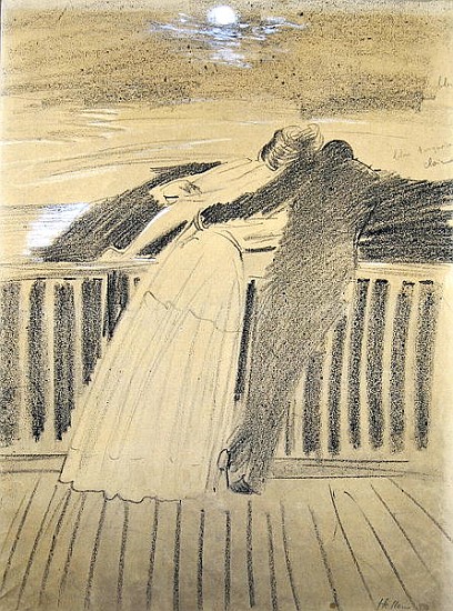 Jeanne Hugo and Jean Charcot at Hauteville House, Guernsey a Paul Cesar Helleu