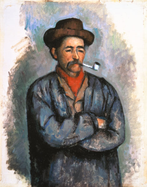 Man with pipe a Paul Cézanne
