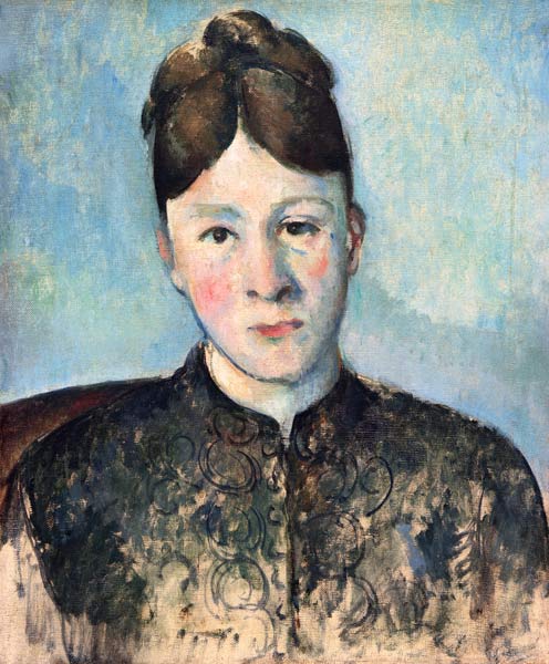 Portrait of madam Cezanne ll a Paul Cézanne