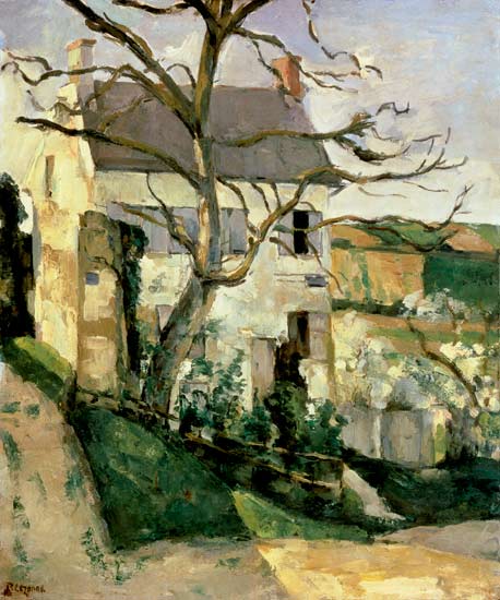 Bald tree and house. a Paul Cézanne