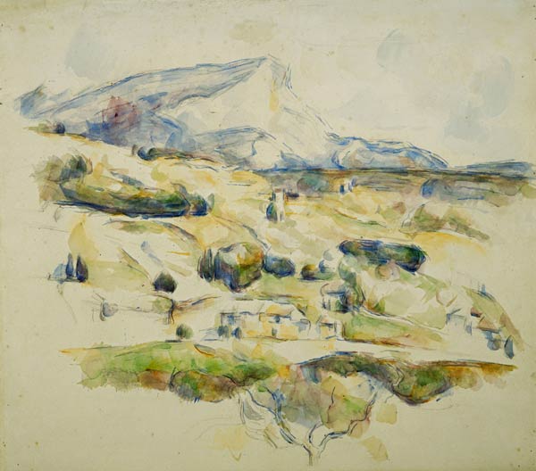 Der Mont Saint Victoire von Lauves aus gesehen (La Montagne Sainte Victoire Vue des Lauves) a Paul Cézanne