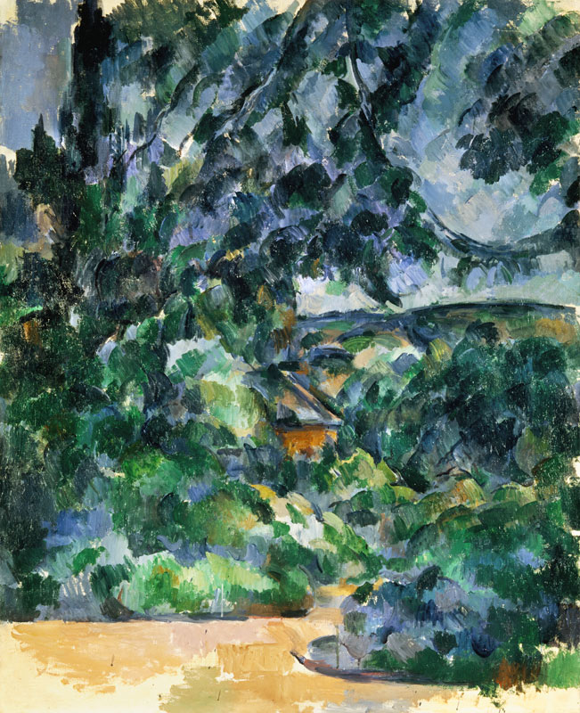 Blue landscape. a Paul Cézanne