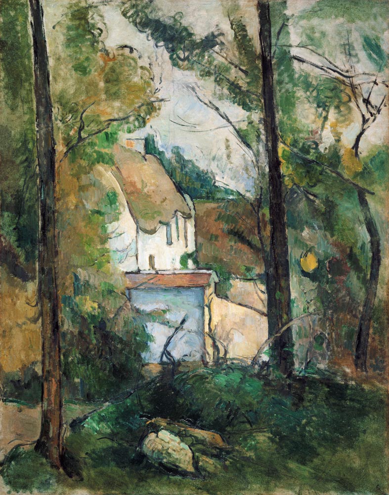 Look a house (Auvers) through trees a Paul Cézanne