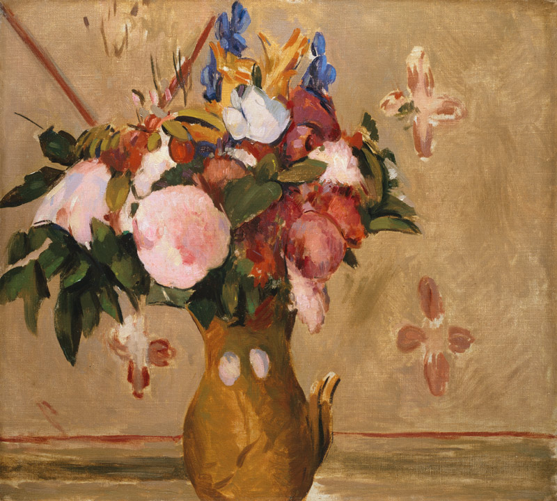 Blumenstrauss in a brown vase II. a Paul Cézanne
