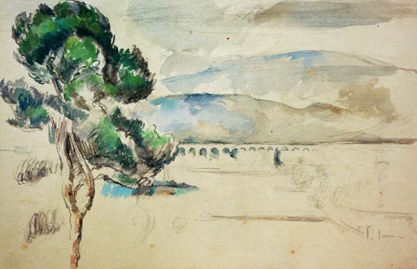 Arc Valley with Viaduct a Paul Cézanne