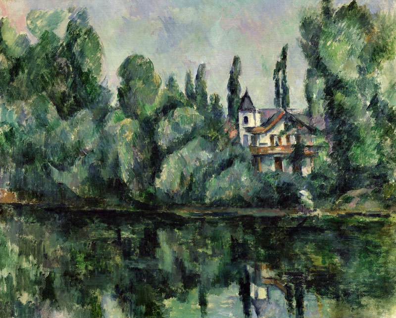 The banks of the Marne (Villa on the Bank of a River) a Paul Cézanne