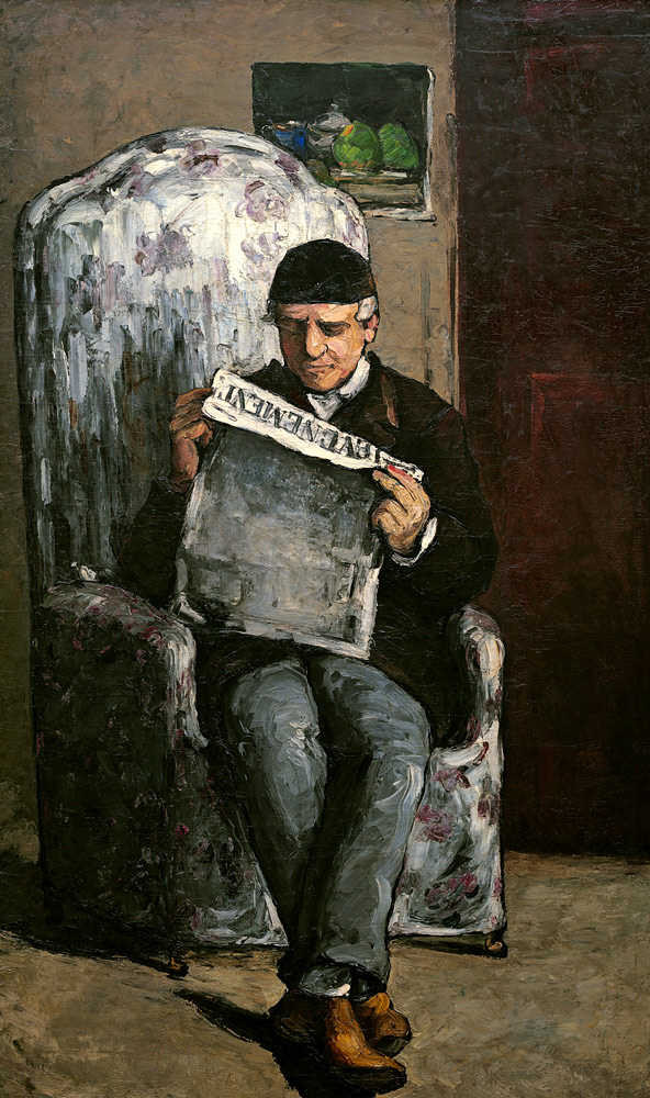 Der Vater des Künstlers beim Zeitunglesen a Paul Cézanne