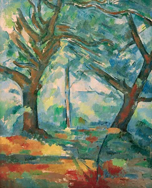 Large trees a Paul Cézanne