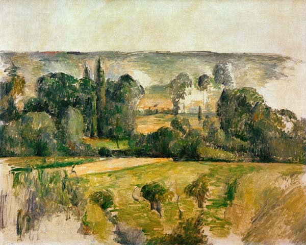 Hillside landscape near M?Šdan a Paul Cézanne