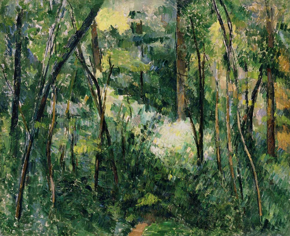 Interior of a forest a Paul Cézanne
