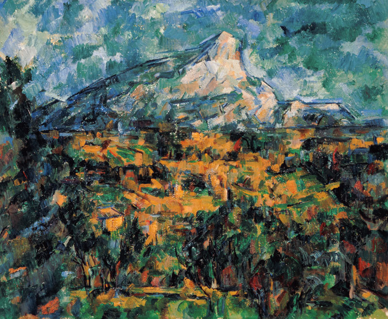 Landschaft bei Aix mit dem Mont Saint-Victoire a Paul Cézanne