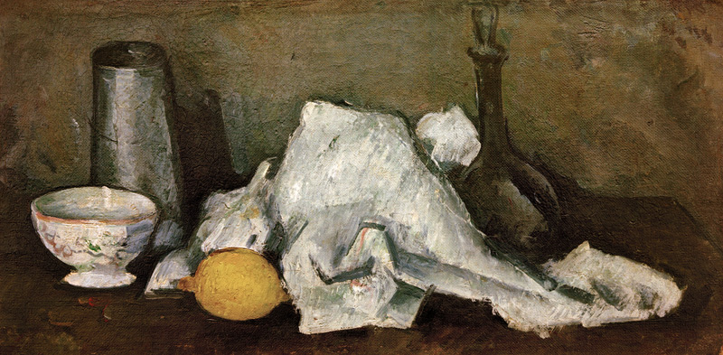 Milk jar and lemon II a Paul Cézanne