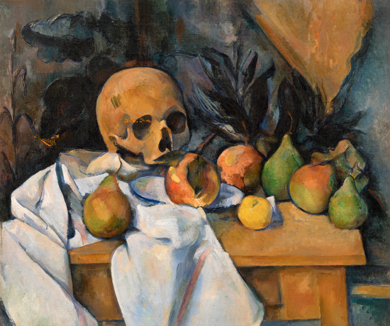 Nature morte au crane a Paul Cézanne
