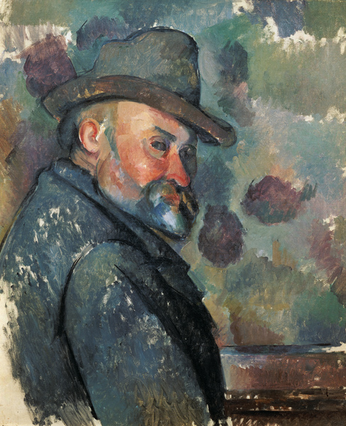 Self-Portrait in a Hat a Paul Cézanne