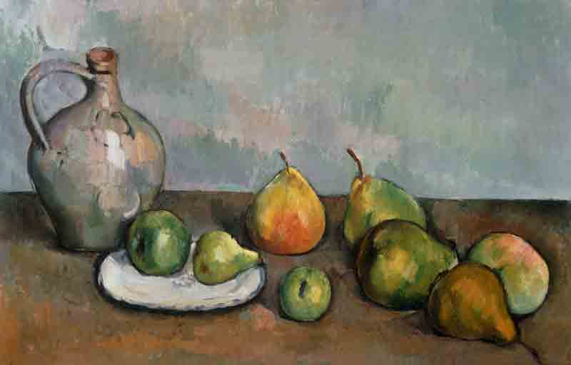 Still Life with Pitcher and Fruit a Paul Cézanne