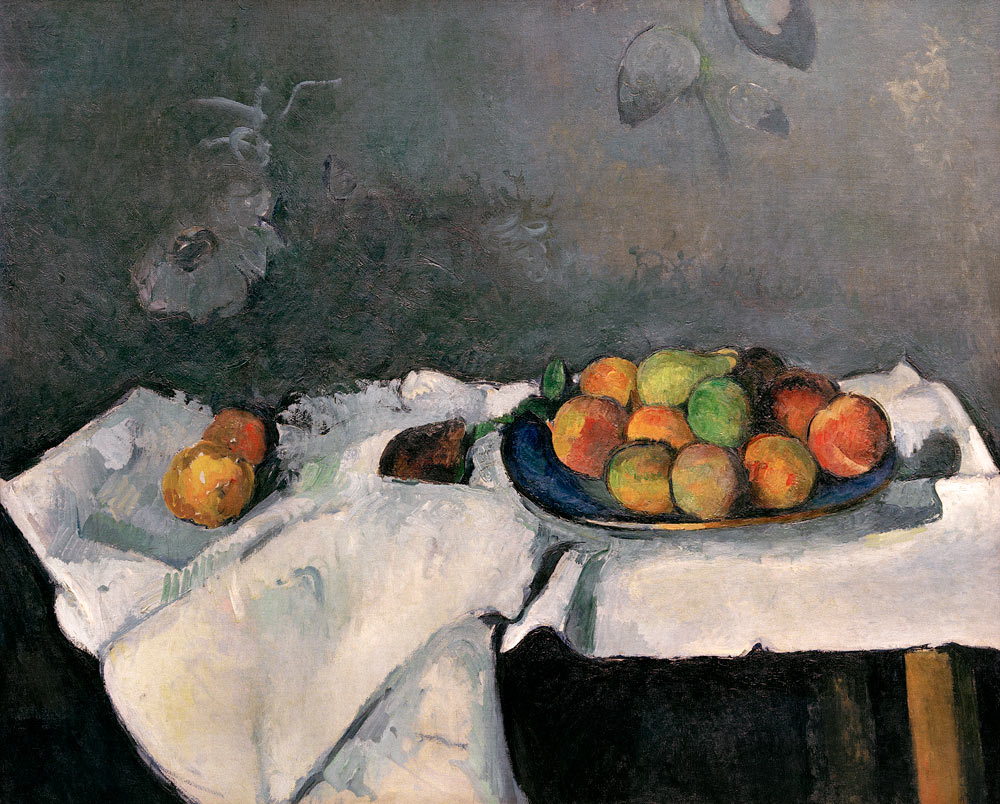 Plate with peaches. a Paul Cézanne