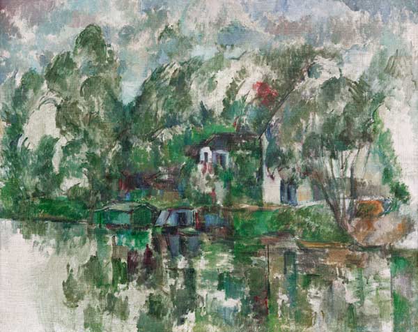 On a river bank a Paul Cézanne