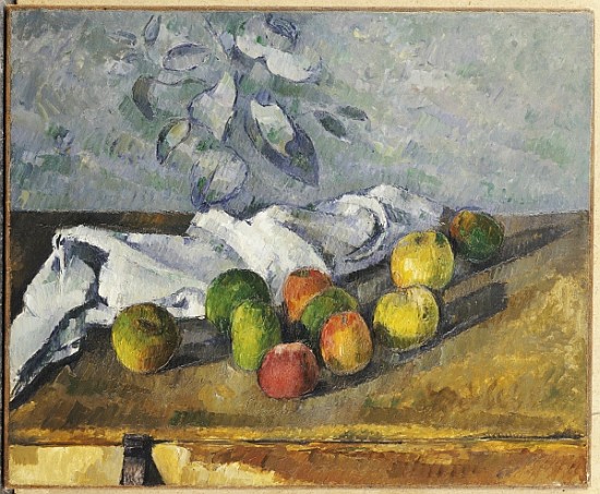 Apples and a Napkin a Paul Cézanne