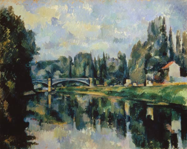 The banks of the Marne a Paul Cézanne