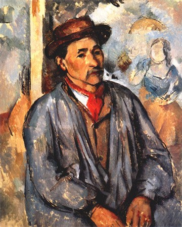Smallholder in the blue shirt a Paul Cézanne