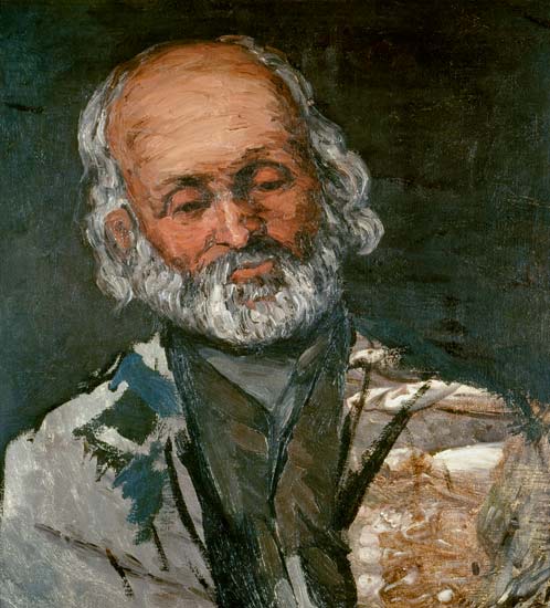 Portrait of an old man (Père Rouvel at Bennecourt) a Paul Cézanne
