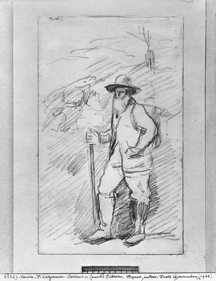 Camille Pissarro (black lead on paper) a Paul Cézanne