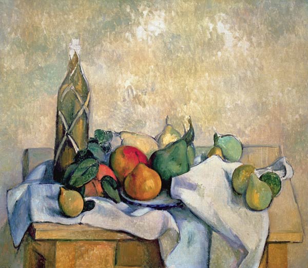 Still Life with Bottle of Liqueur a Paul Cézanne