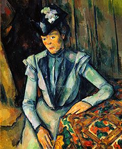 Lady in blue. a Paul Cézanne