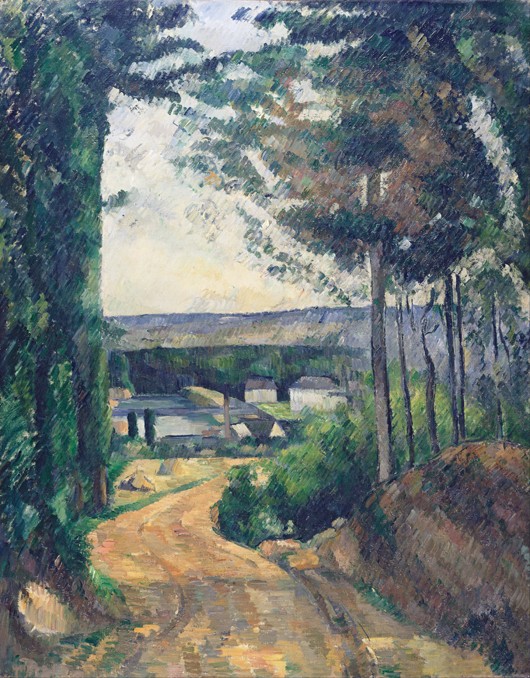 Road leading to the lake a Paul Cézanne