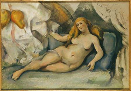 Female Nude on a Sofa a Paul Cézanne