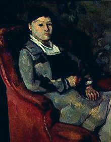 The wife of the artist in the armchair a Paul Cézanne