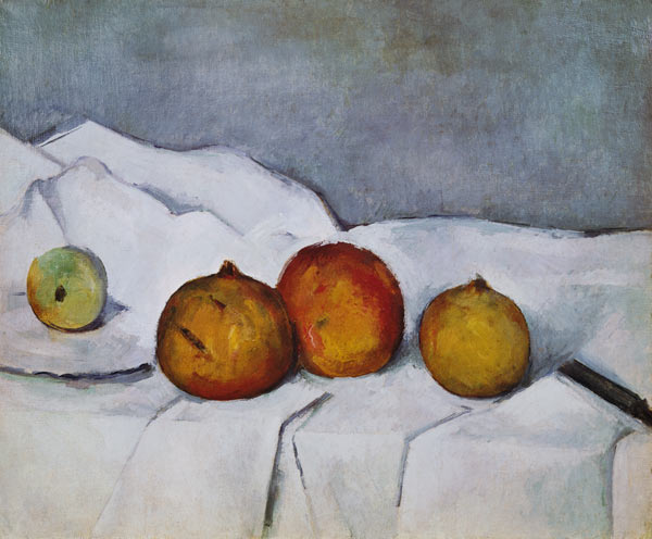 Fruit on a Cloth a Paul Cézanne