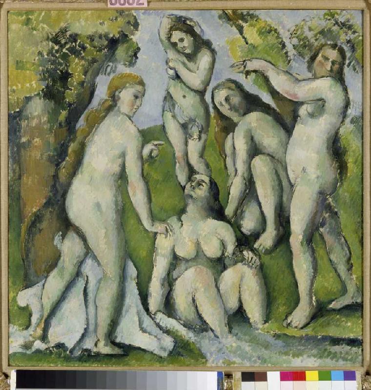 Five women taking a bath a Paul Cézanne