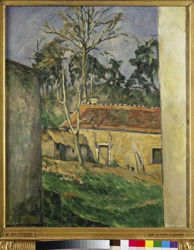 Court of a farmhouse in Auvers. a Paul Cézanne