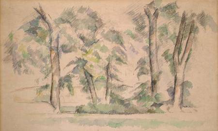 The Large Trees at Jas de Bouffan a Paul Cézanne