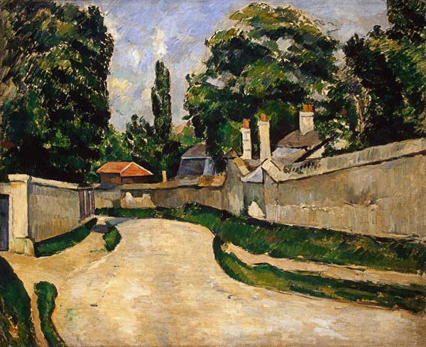 Houses Along a Road a Paul Cézanne