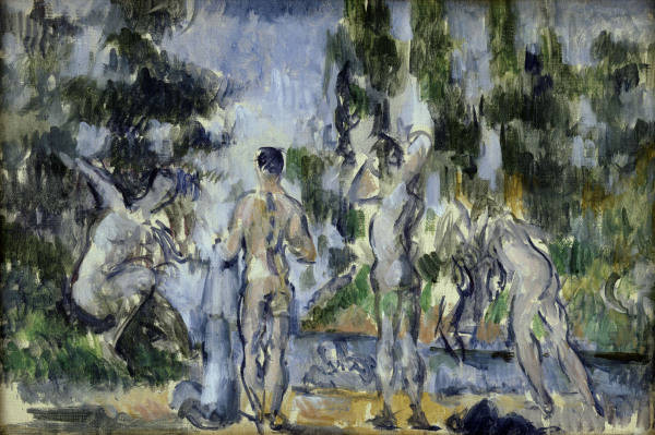Cezanne, Paul, 1839-1906. ''Baigneurs'' (Bathers), c.1890/1900. Oil on canvas, 22 x 33.5cm. R.F. 119 a Paul Cézanne
