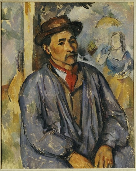Peasant in a Blue Shirt a Paul Cézanne