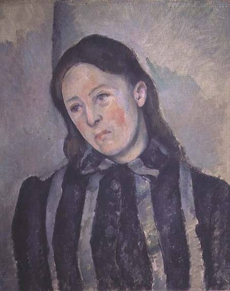 Portrait of Madame Cezanne with Loosened Hair a Paul Cézanne