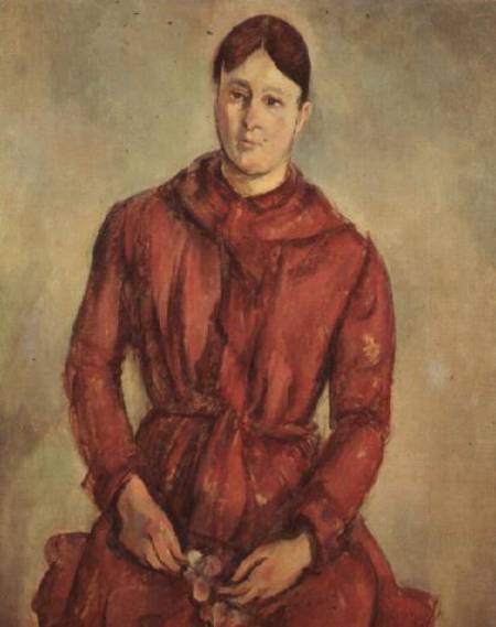 Portrait of Madame Cezanne in a Red Dress a Paul Cézanne