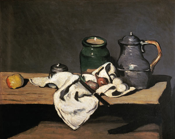 Still Life with a Kettle a Paul Cézanne