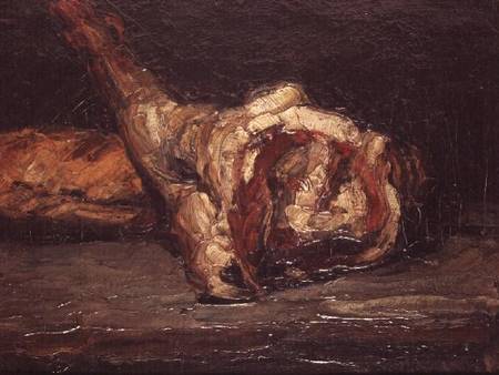 Still Life of a Leg of Mutton and Bread a Paul Cézanne