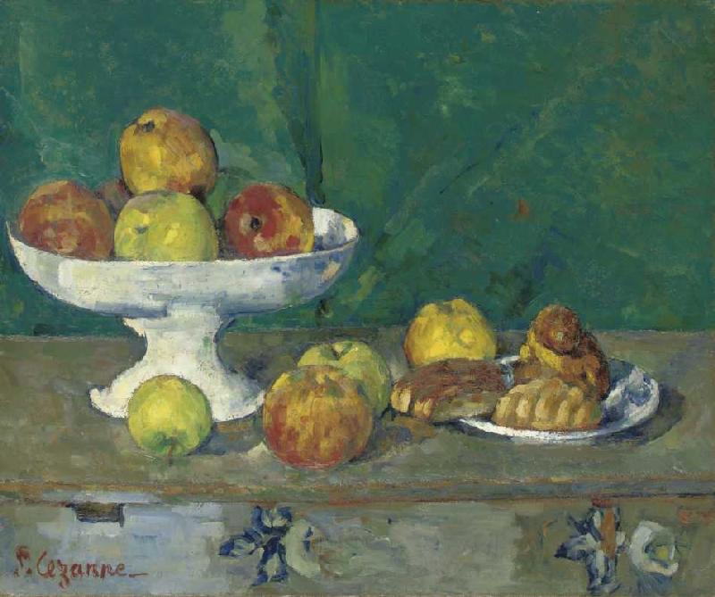 Stillleben mit Äpfeln und kleinen Kuchen a Paul Cézanne