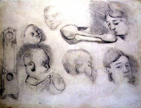 Studies of a Mother and Child a Paul Cézanne