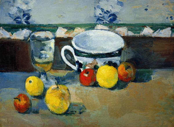 Cup, Glass & Fruit II a Paul Cézanne