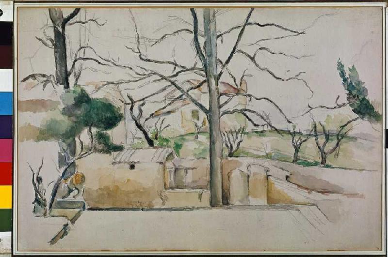 Winter into yeses de Bouffan a Paul Cézanne
