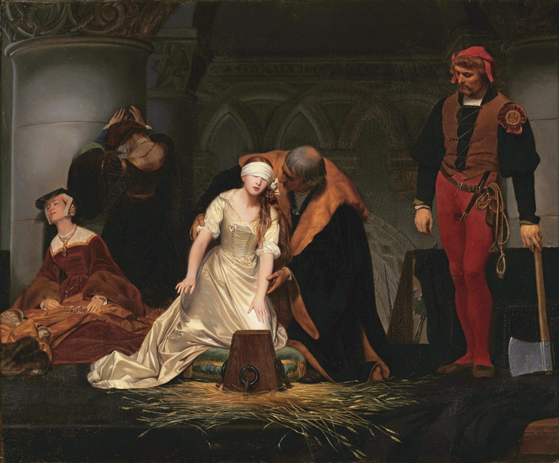Die Hinrichtung von Lady Jane Grey a Paul Delaroche