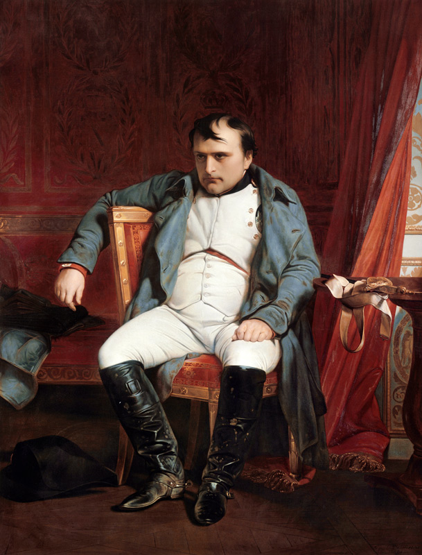 Napoleon I. zu Fontainebleau am 31. Maerz 1814 nach Empfang der Nachricht vom Einzug der Verbuendete a Paul Delaroche