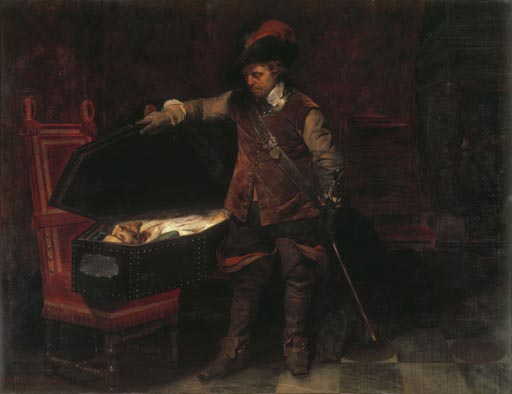 Cromwell devant le cadavre de Charles Ier a Paul Delaroche